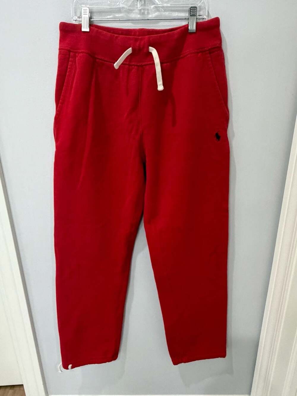 Polo Ralph Lauren Red Fleece Drawstring gorp Cuff Sweatpants - size small